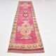 3x11 Soft Pink Mid Ceuntry Modern Turkish Wool Runner Rug, 87x339 Cm