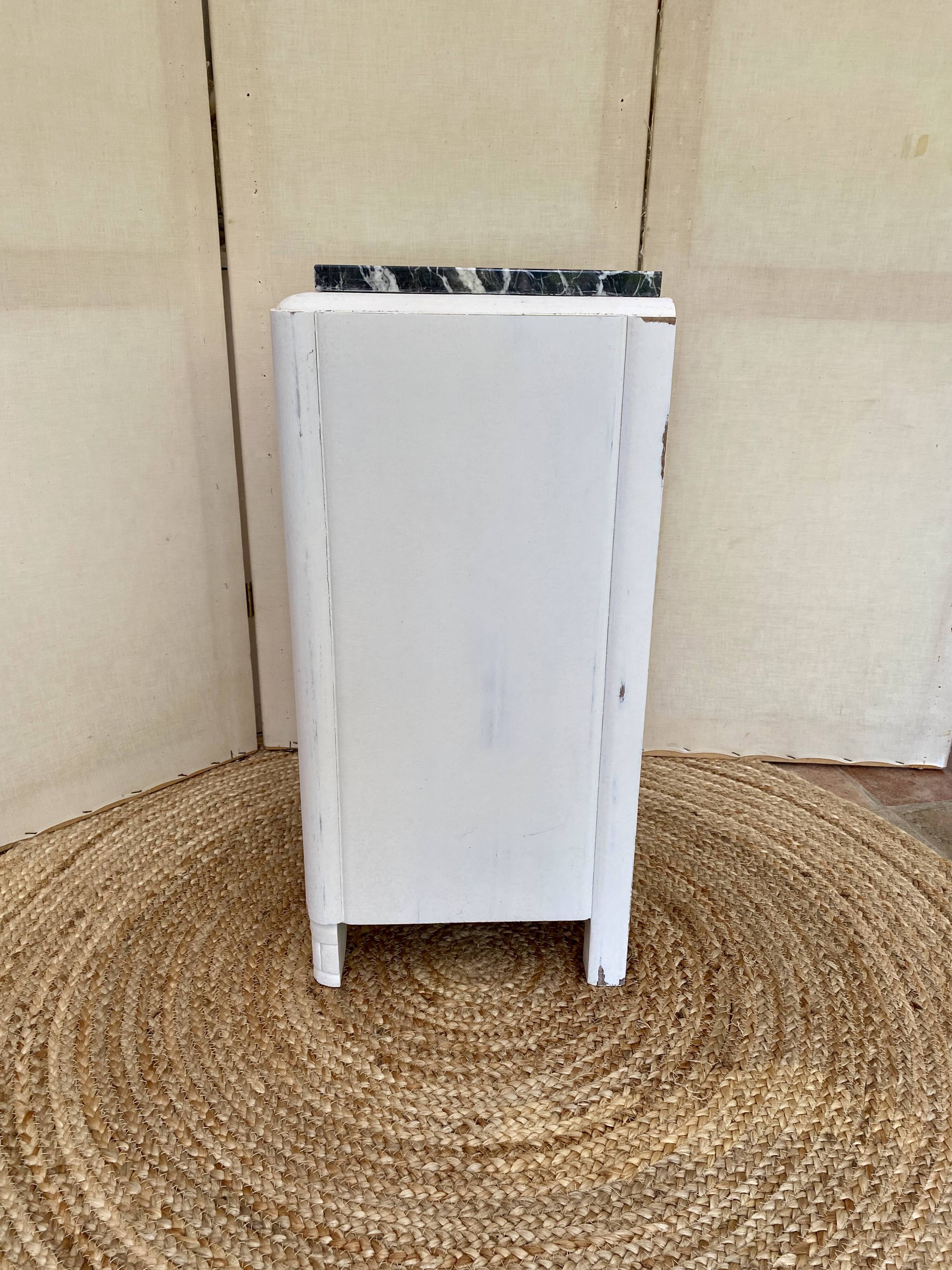 Wood and marble bedside table, 1940
