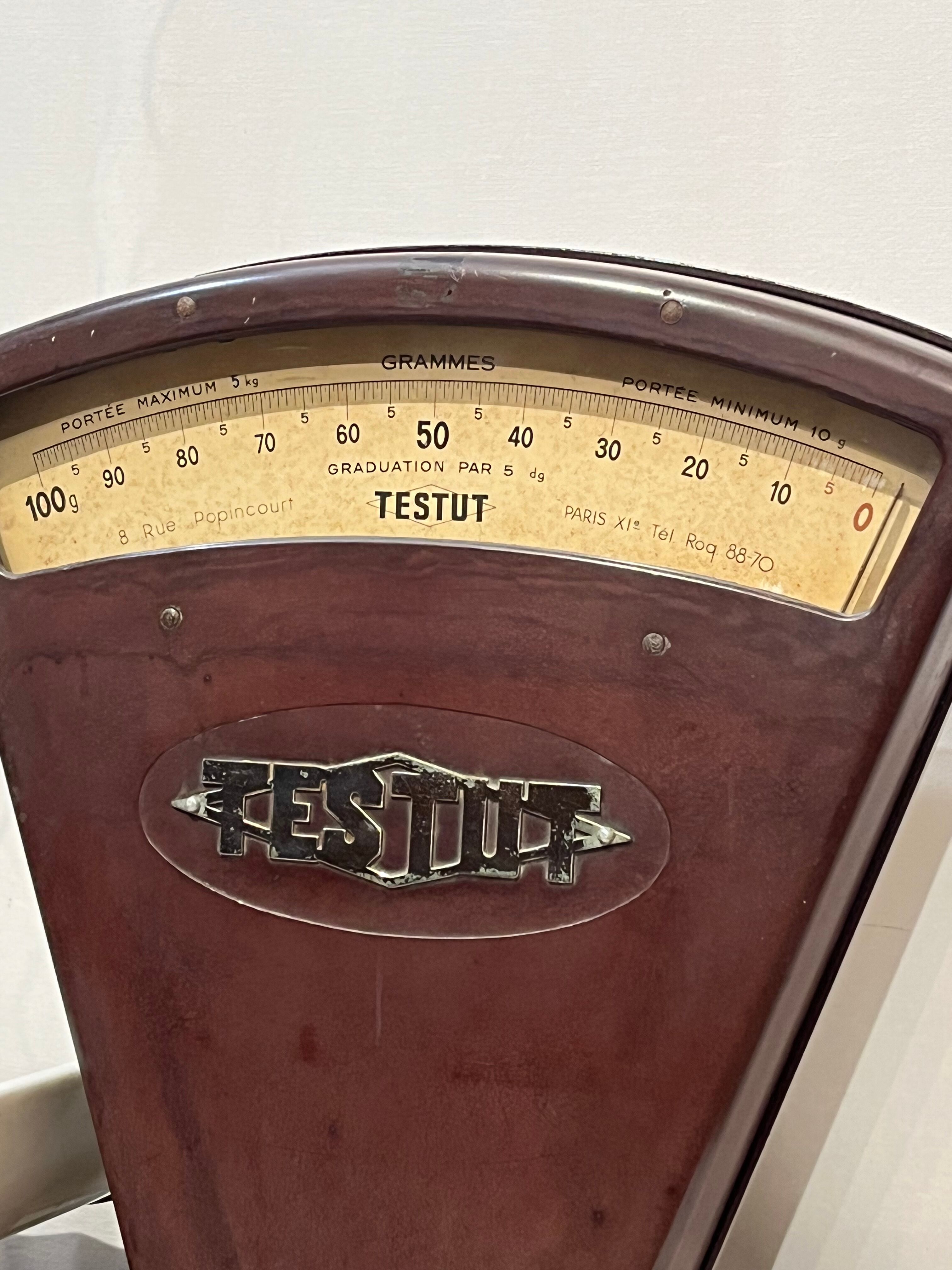 Grocery scale Testud vintage 1950