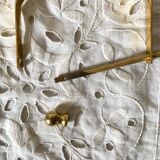 Swan toilet paper dispenser in brass