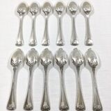 12 silver shell teaspoons