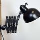 Black Industrial Bauhaus Scissor Wall Lamp from Kaiser Idell, 1930s