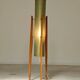 Rocket green floor lamp by Novoplast fiber and wood 1960