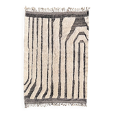 Mrirt Edition - Custom Mrirt Moroccan Rug – Black and White Design