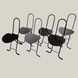 Gastone Rinaldi for Thema Italy 6 folding chairs 1 table ‘Dafne’ 1979