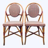 Paire d’anciennes chaises de bistrot terrasse