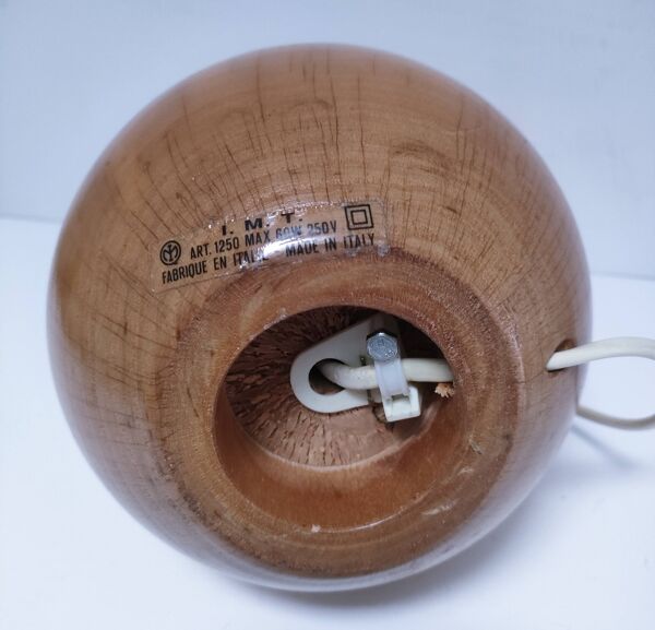 pied de lampe boule IMT design bois massif