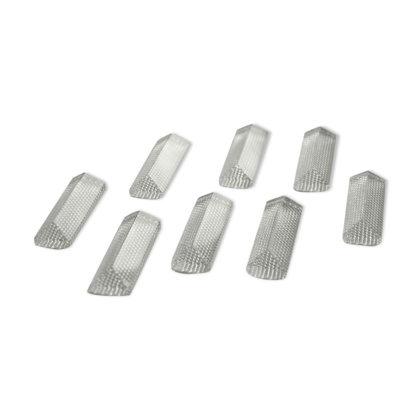 Lot of 8 glass knife holders