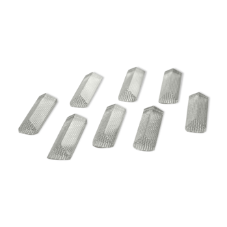 Lot de 8 porte-couteaux en verre