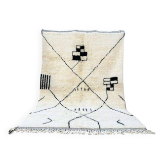 Moroccan rug, handmade Beni Ourain rug, 150/250cm