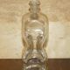 Pair of antique pinched decanters circa 1900 for serving whisky, bourbon, vodka, gin.