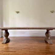 Table monastère en chêne ancien massif – SOLEIL 400 par 120 cm