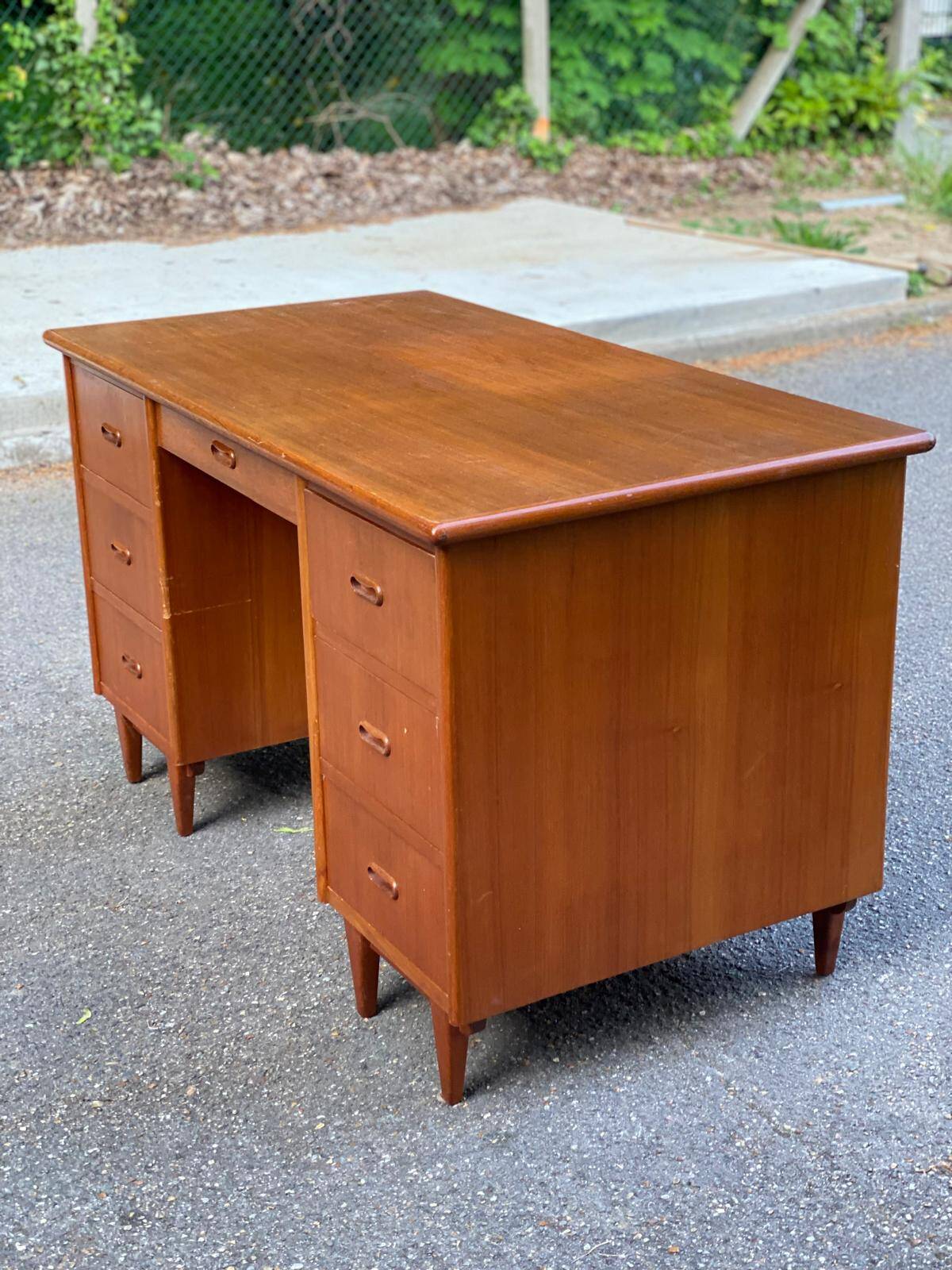 Scandinavian teak desk 1970 Denmark
