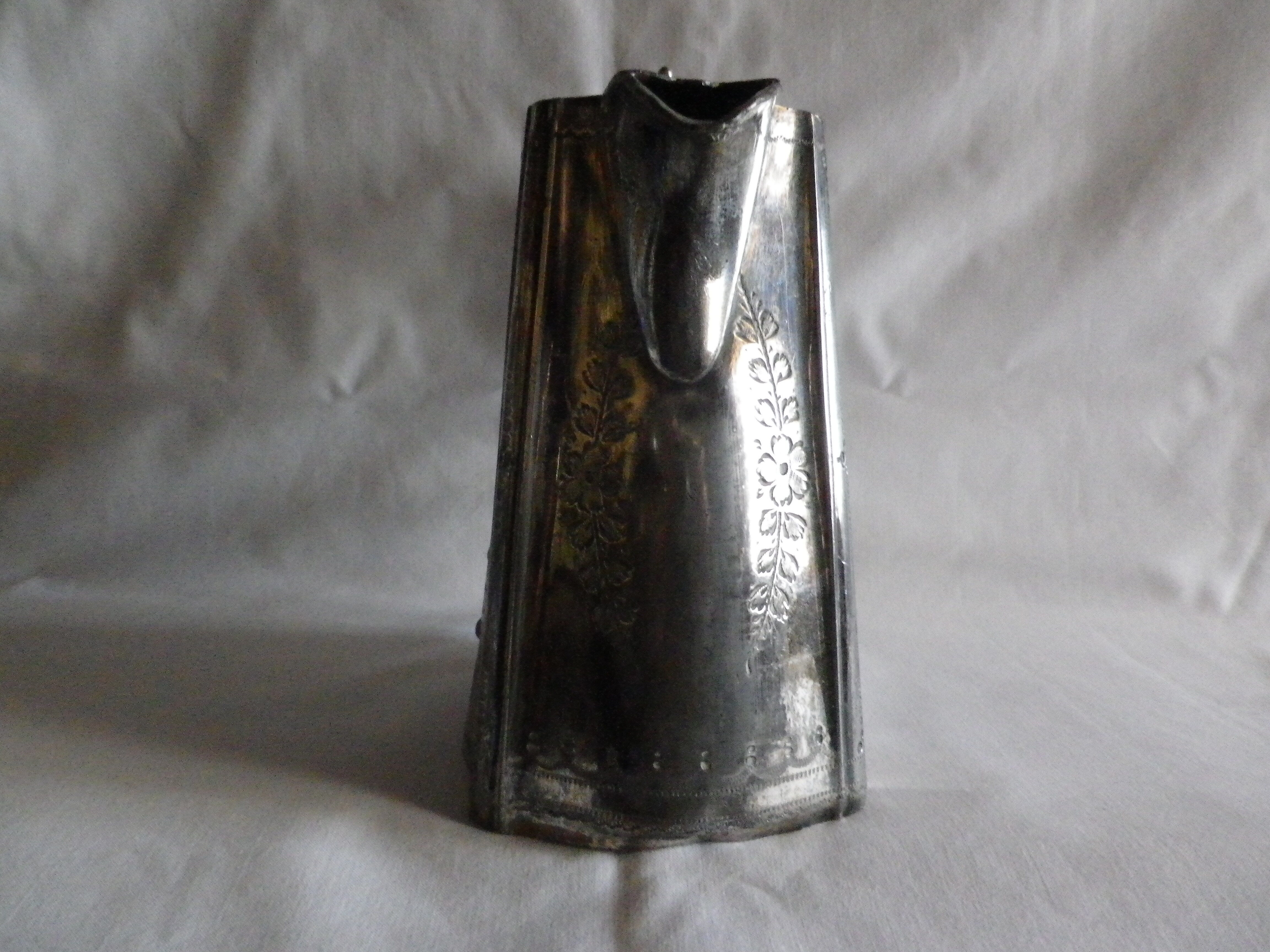 Silver metal coffee pourer