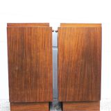 Pair of art deco nightstands, art deco wooden bedside tables, can end