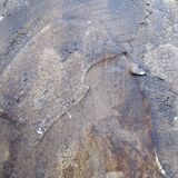 Flower-decorated sandstone mirror, circa 1970