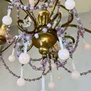 Lustre italien opaline rose