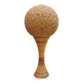 Large lamp made of rattan and rope