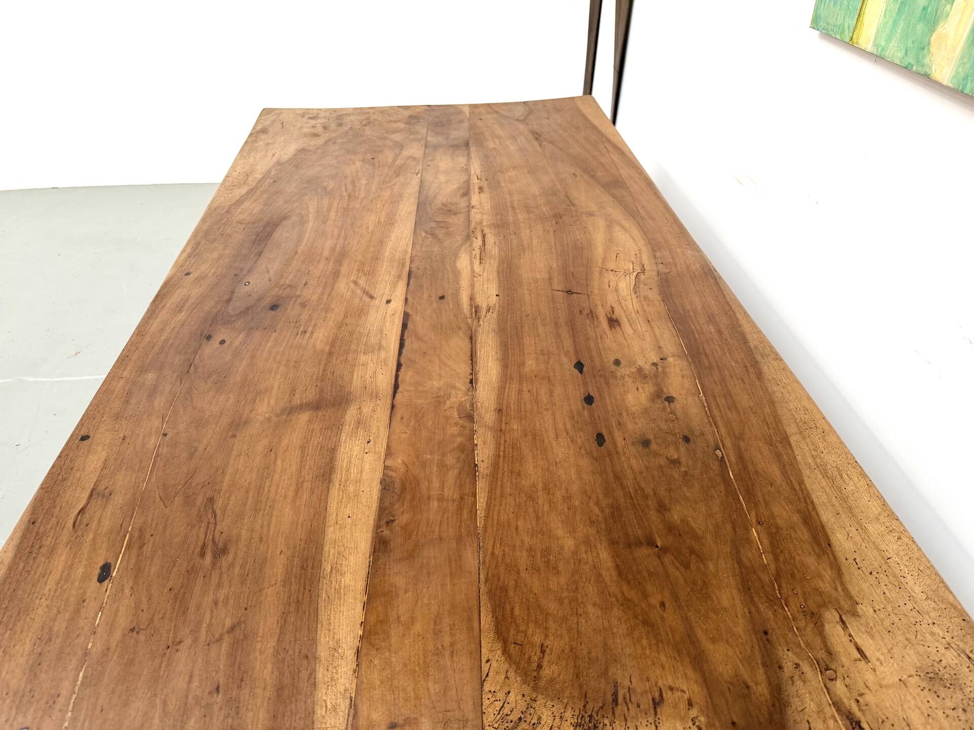 French farmhouse table in solid walnut, circa 1920