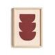 Collection of 4 abstract burgundy paintings signed Eawy