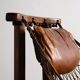 Jangada lounge chair with ottoman in cognac leather by Jean Gillon, Brazil, 1960s