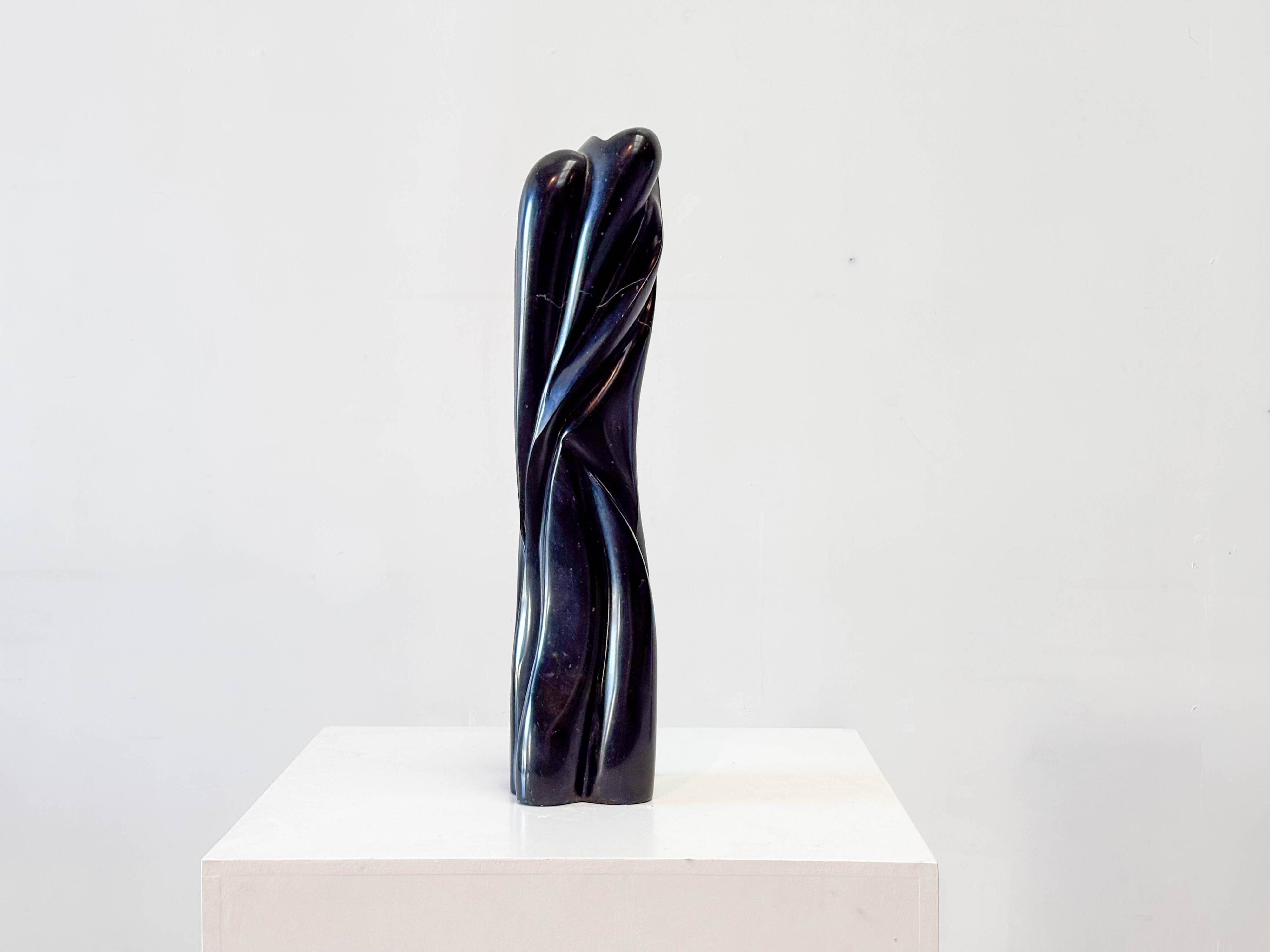 1980's black marble sculpture