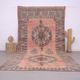 Tapis berbère en laine vintage marocain rose grand 212 x 394 cm, tapis fait main