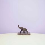 Black Marble Bookend Elephant