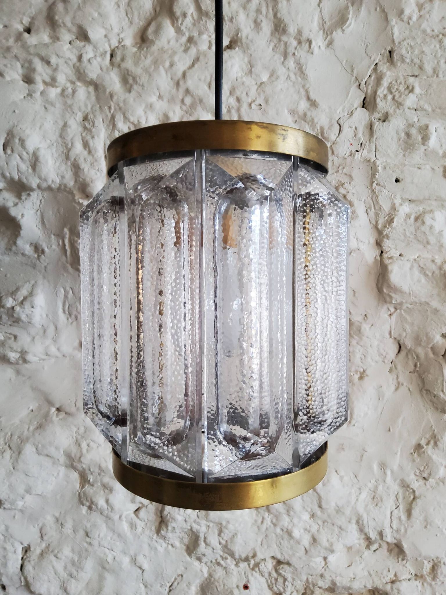 Scandinavian brass and glass pendant for Reijmyre by Paul Kedelv