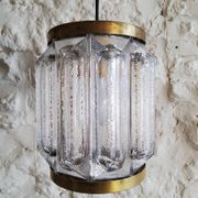 Scandinavian brass and glass pendant for Reijmyre by Paul Kedelv