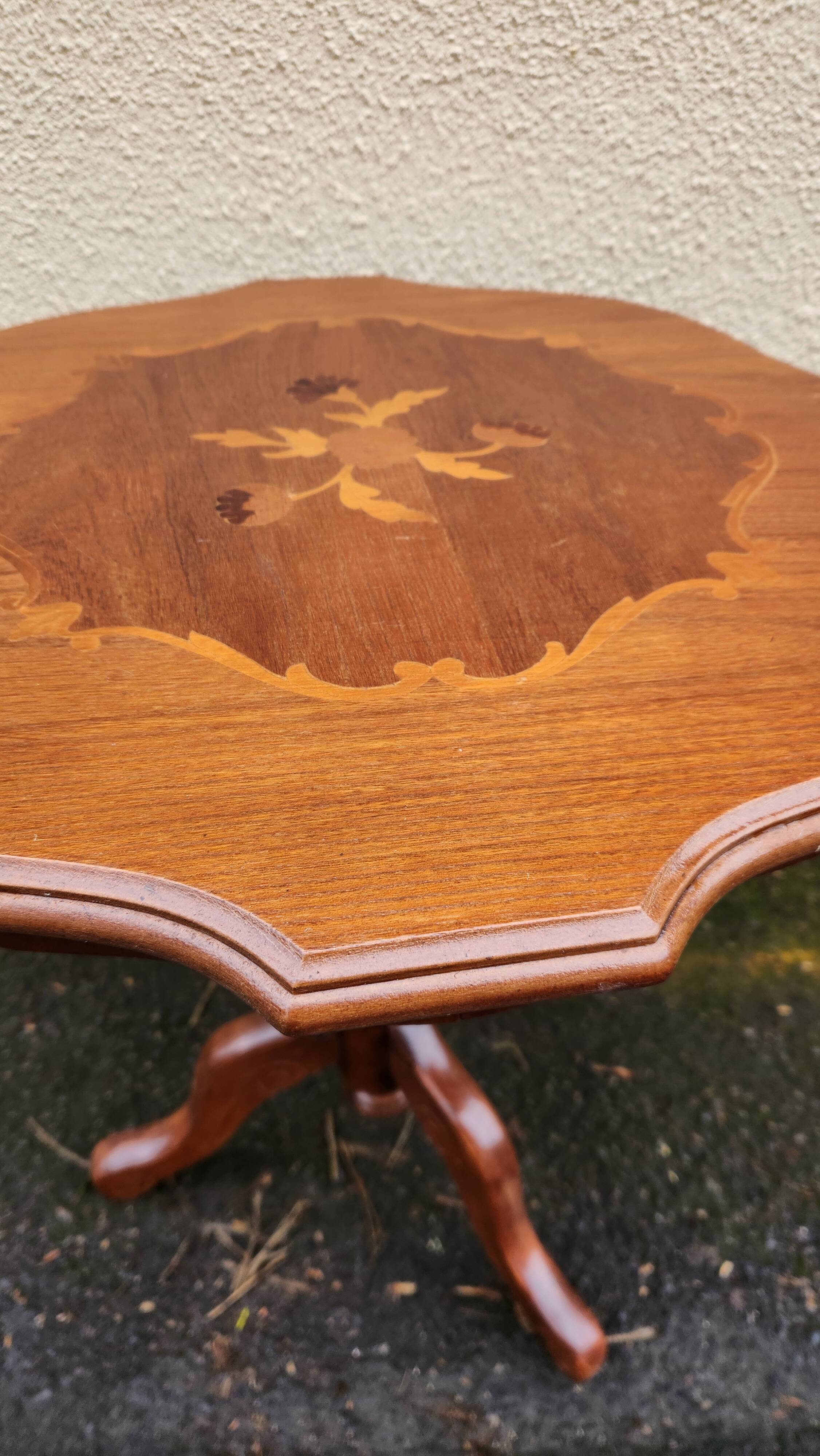 Small marquetry side table