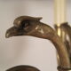 Lampe bouillotte aux aigles XIX ème style Empire en bronze à 3 bras de lumière