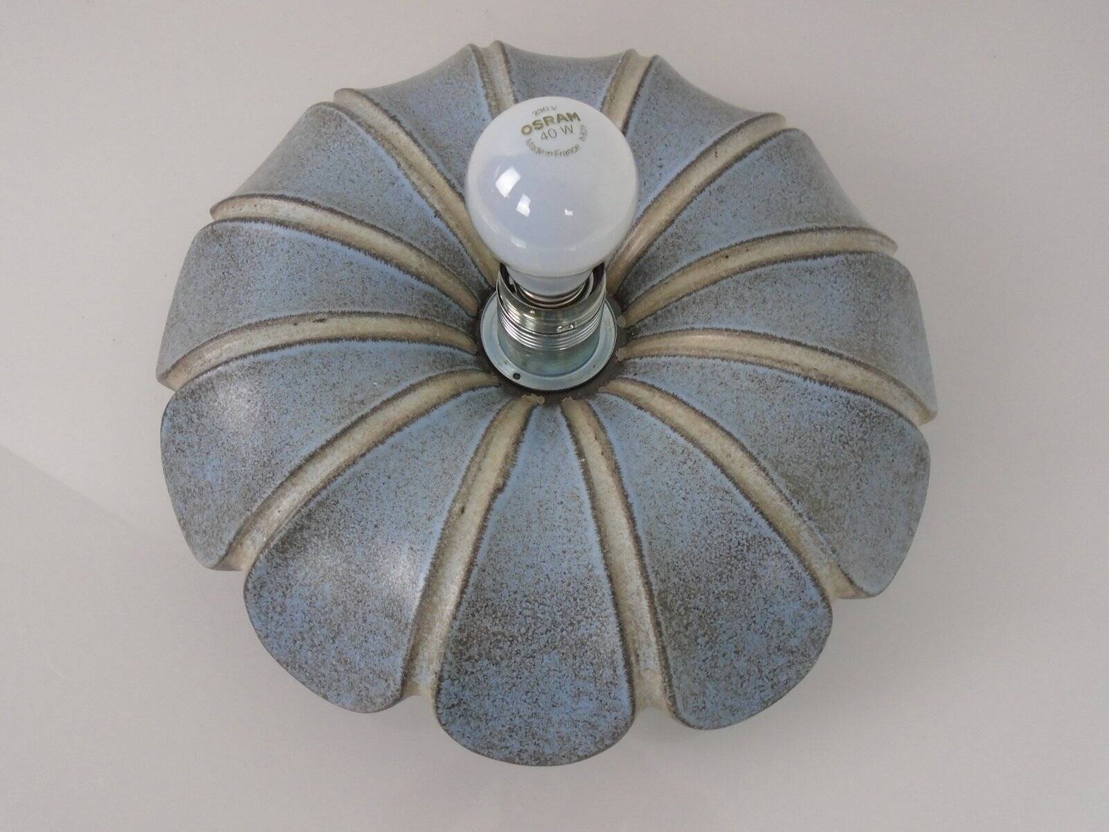 German flower wall lamp from Pan Keramik, 1970s