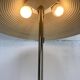 Lampe de table en laiton et rotin en roseau, Italie 1970