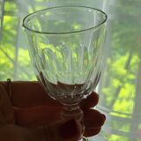 Lot 6 anciens verres a vin porto cristal, Baccarat Modèle Clermont Côtes Plates
