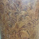 Old Swedish painted wooden trunk chair