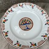 Plat et assiettes art deco, Longwy - décor Maurice