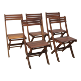 Suite de 5 chaises de jardin Cattie