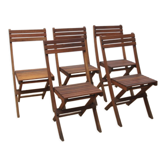 Suite of 5 Cattie garden chairs