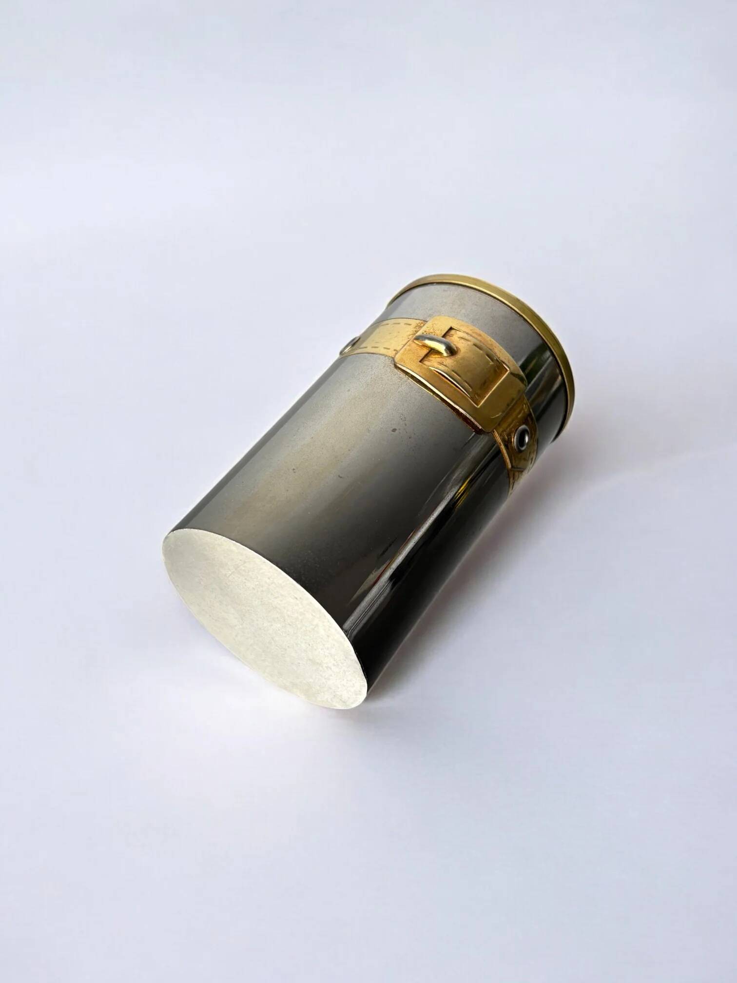Maria Pergay's style belt buckle cigarette box, France, 1970s