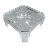 Table basse octogonale Lucite David Lange années 1970