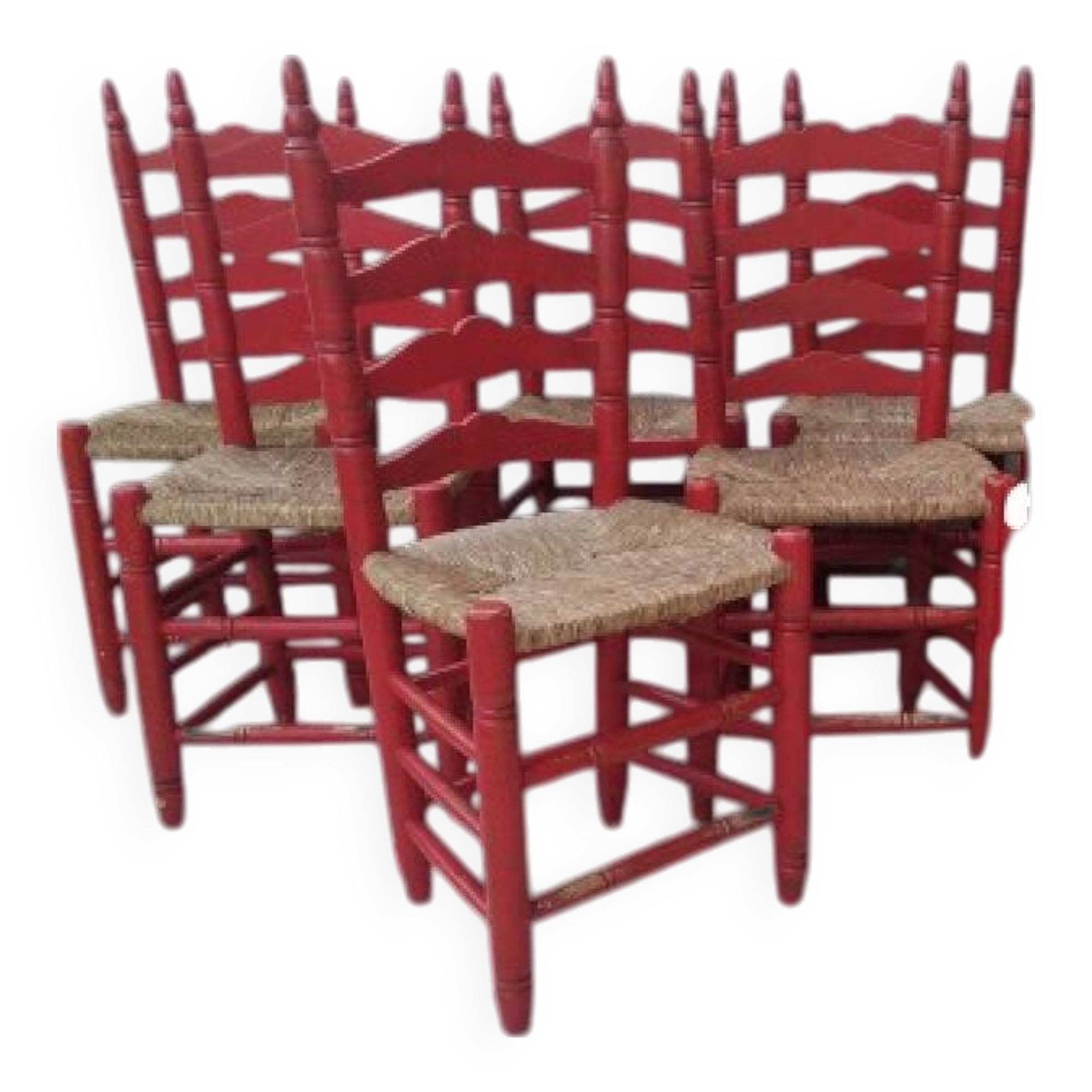 6 chaises paillées Vintage