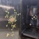 Vintage Chinese cabinet with gold leaf, flowers and birds (bar cabinet)