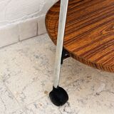Oval folding serving trolley