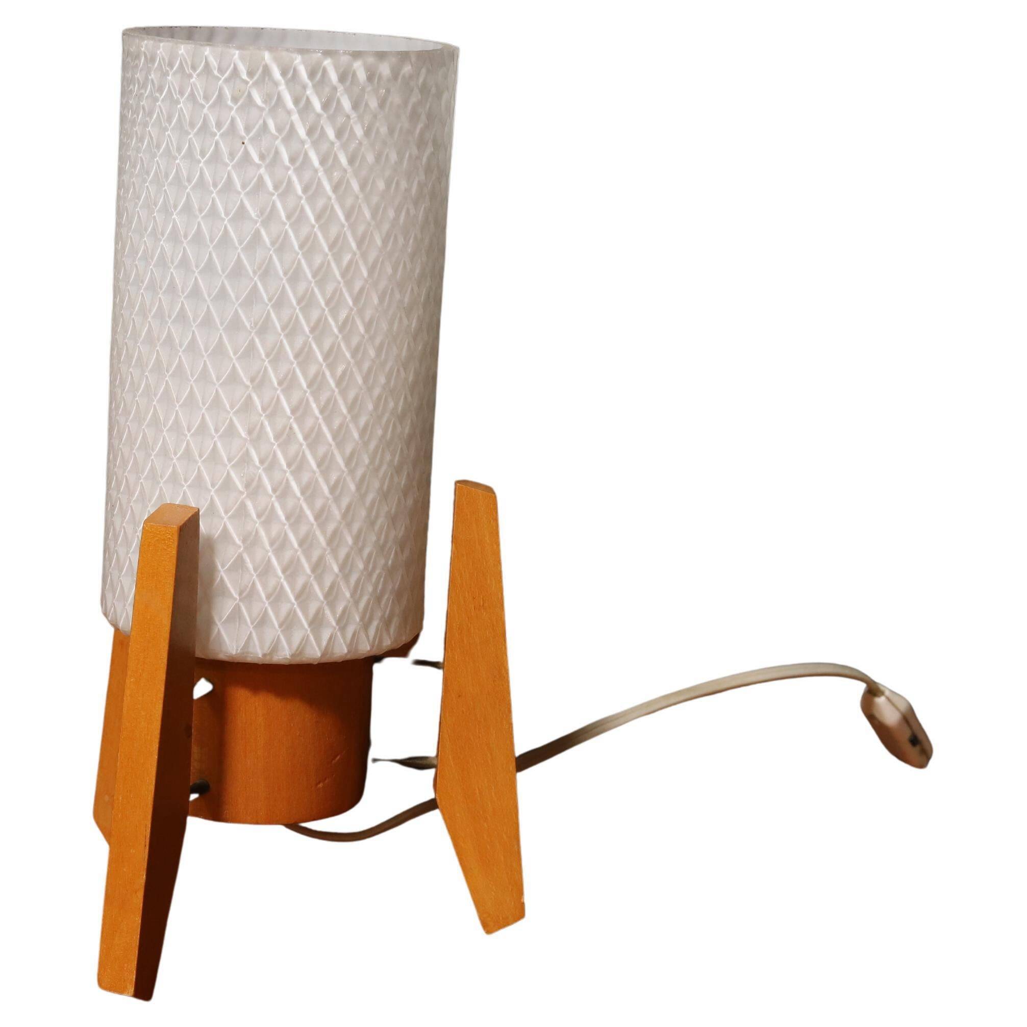 Mid century rocket desk lamp by Drevo Humpolec, Czechoslovakia, 1960´s