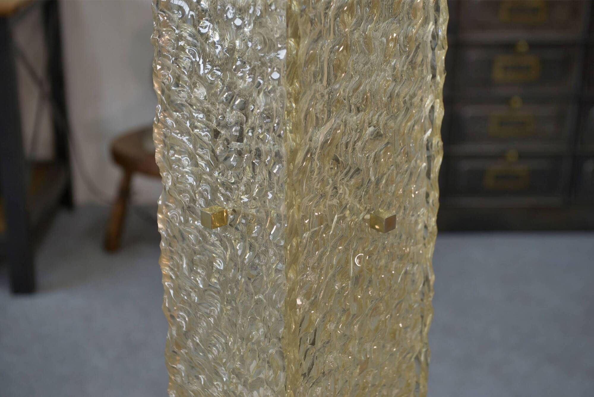Floor lamp by Pierre Disderot for Dallux, resin and marble, 1960s.