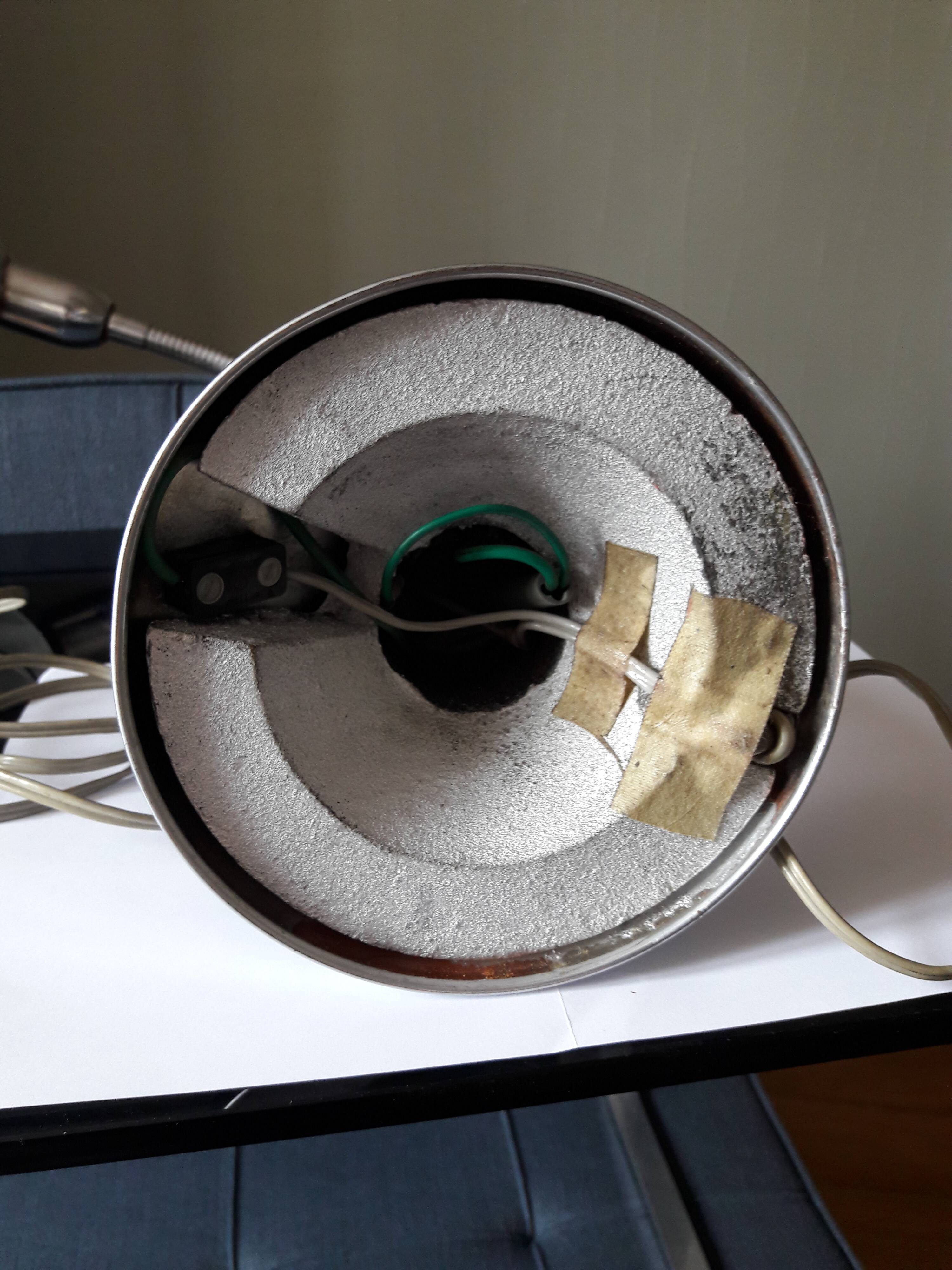 Chrome flexible desk lamp