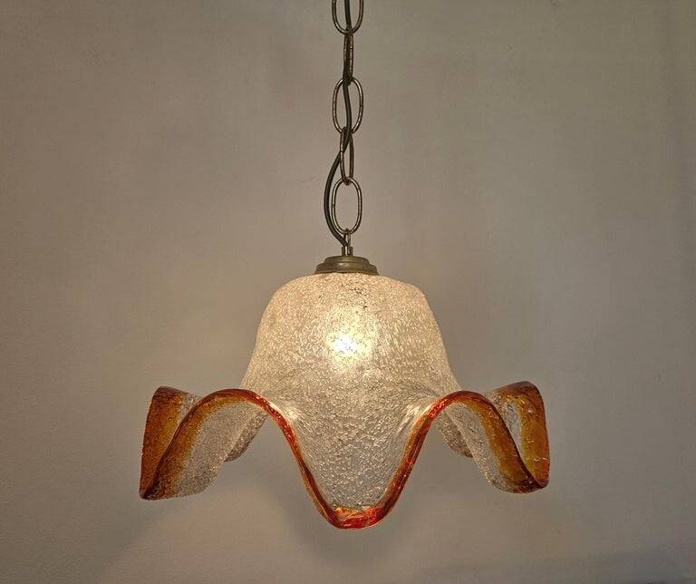 Midcentury Rare Chandelier Mazzega, Murano Glass, Italy, 1970s