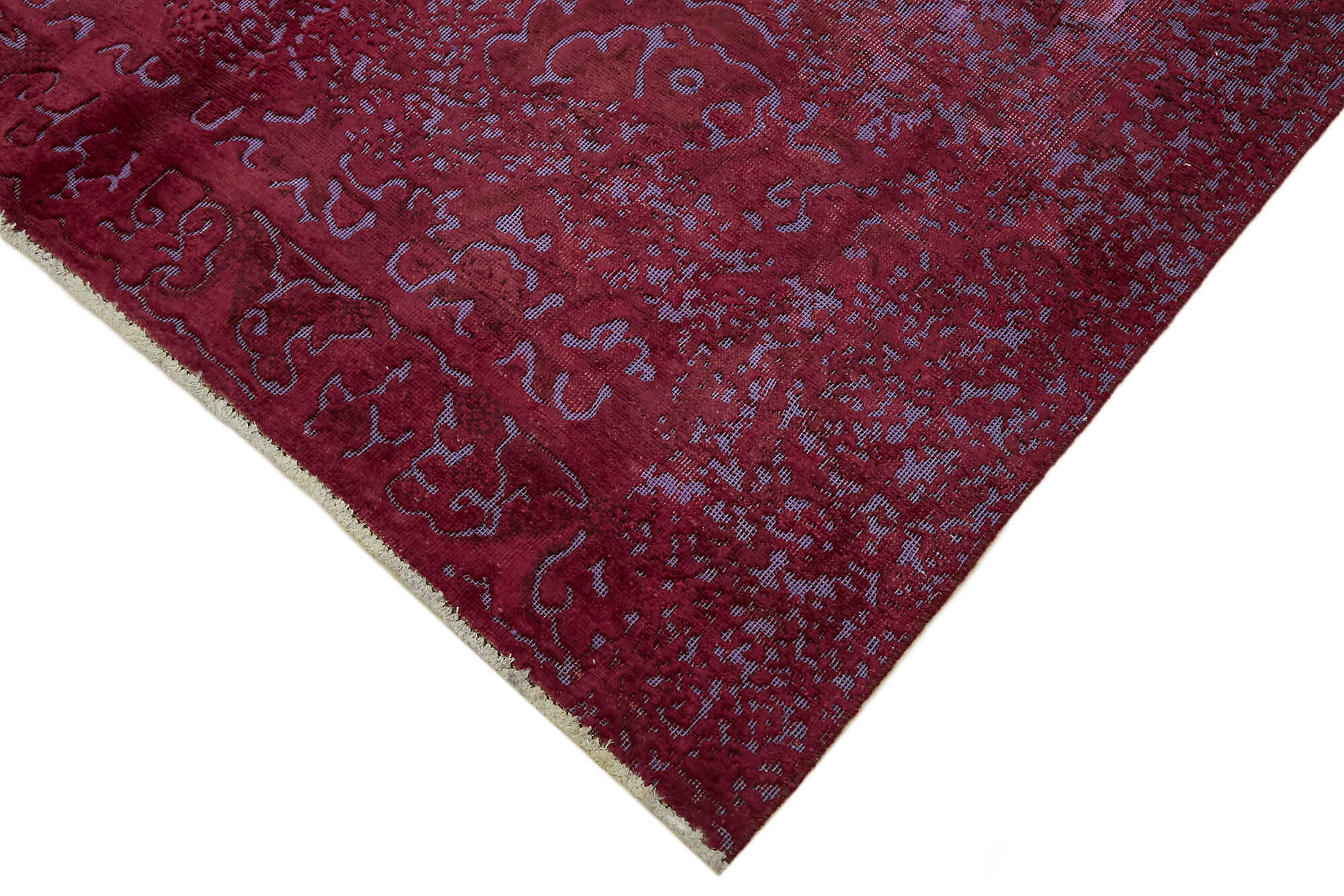 Hand-knotted anatolian one of a kind 1970s 185 cm x 287 cm red wool carpet