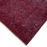 Hand-knotted anatolian one of a kind 1970s 185 cm x 287 cm red wool carpet